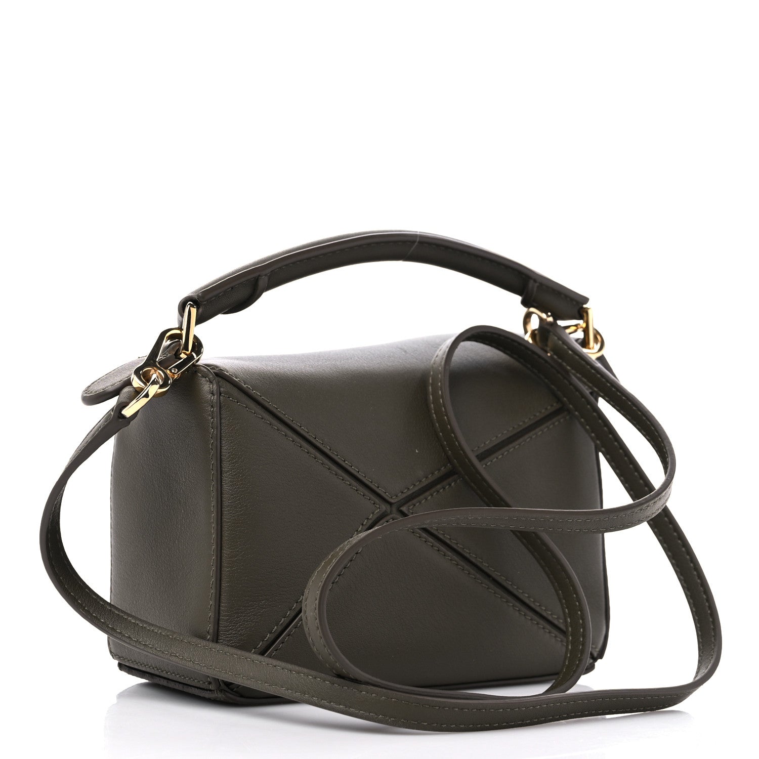Loewe Calfskin Mini Puzzle Bag Khaki Green 3 of 8