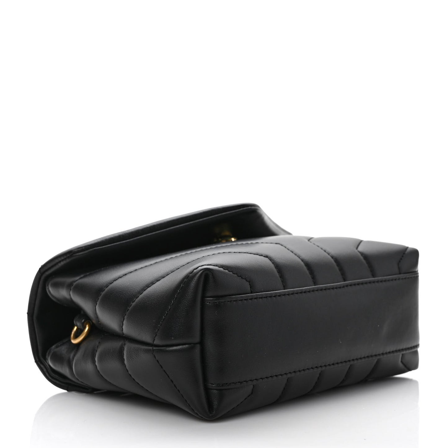Calfskin Y Quilted Monogram Toy Loulou Crossbody Bag Black