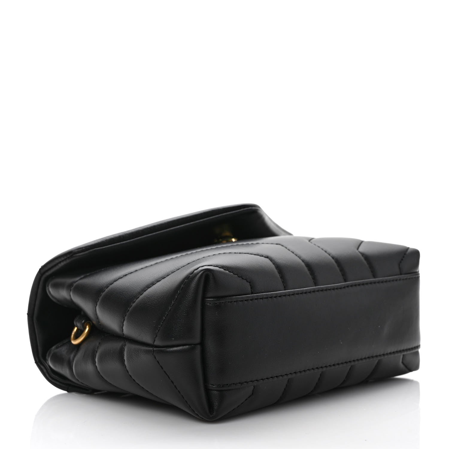 Saint Laurent Calfskin Y Quilted Monogram Toy Loulou Crossbody Bag Black 5 of 12