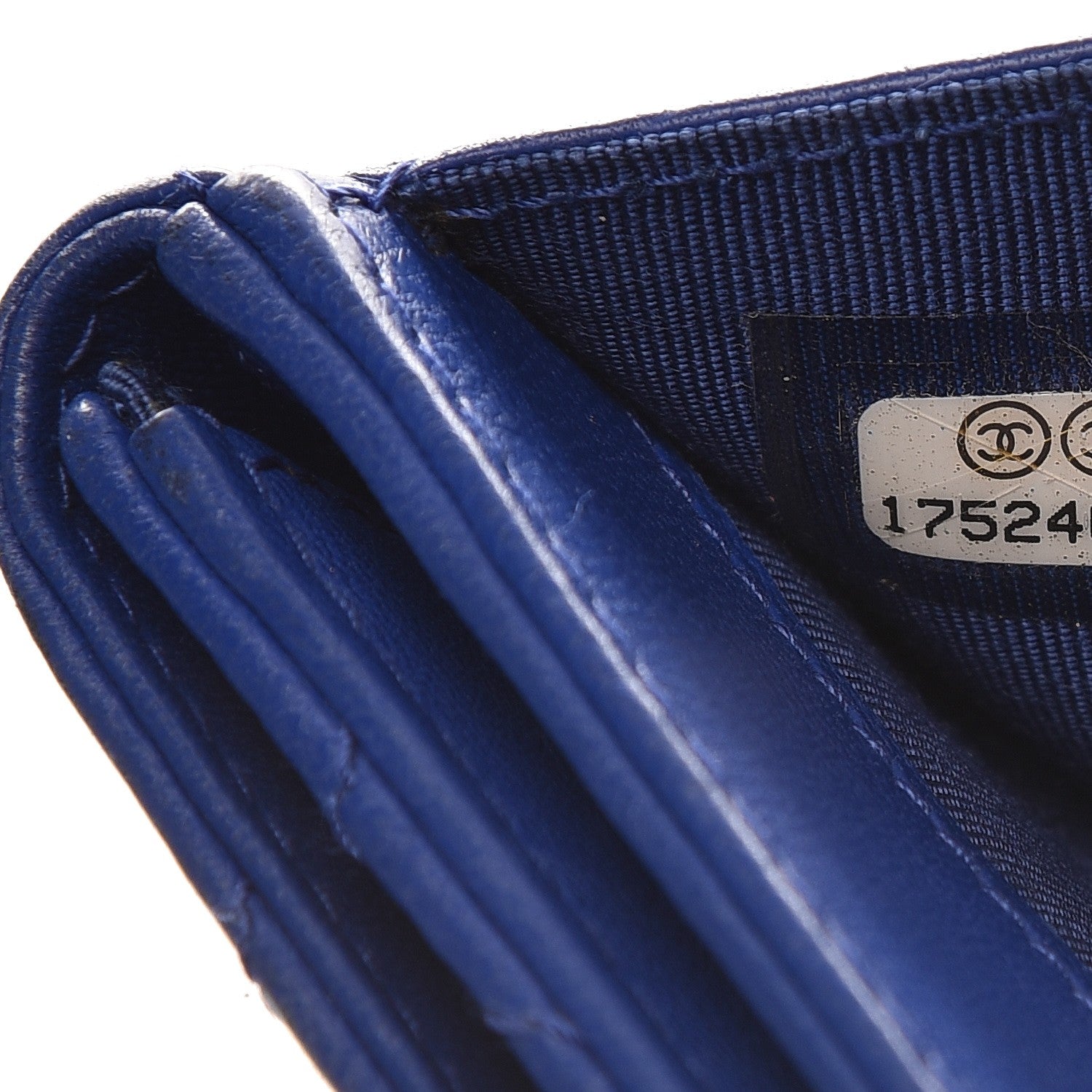 Chanel Lambskin Quilted Compact French Flap Wallet Blue 8 of 11