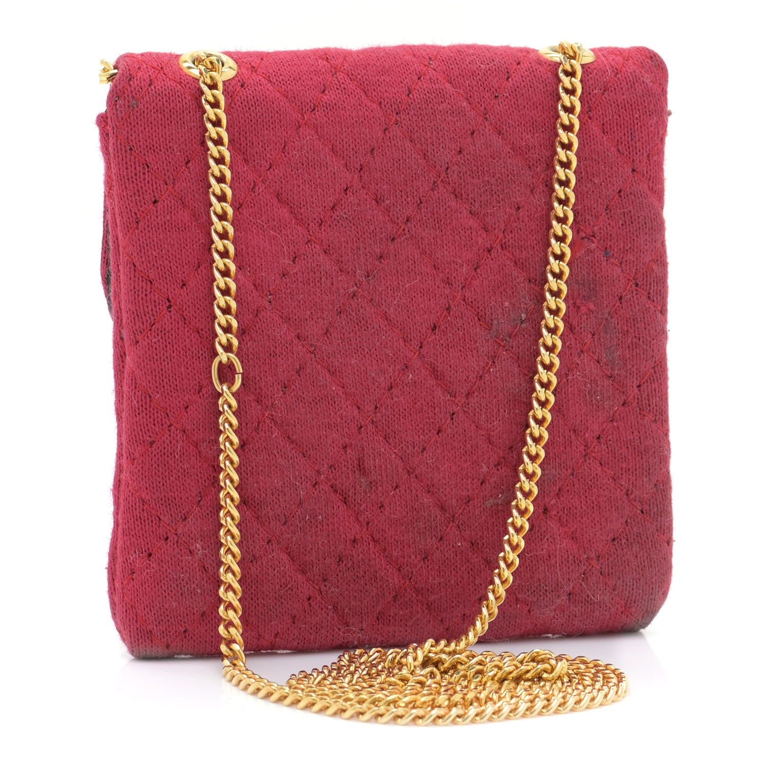 Chanel Jersey Quilted Micro Flap Bag Pink 2 of 9