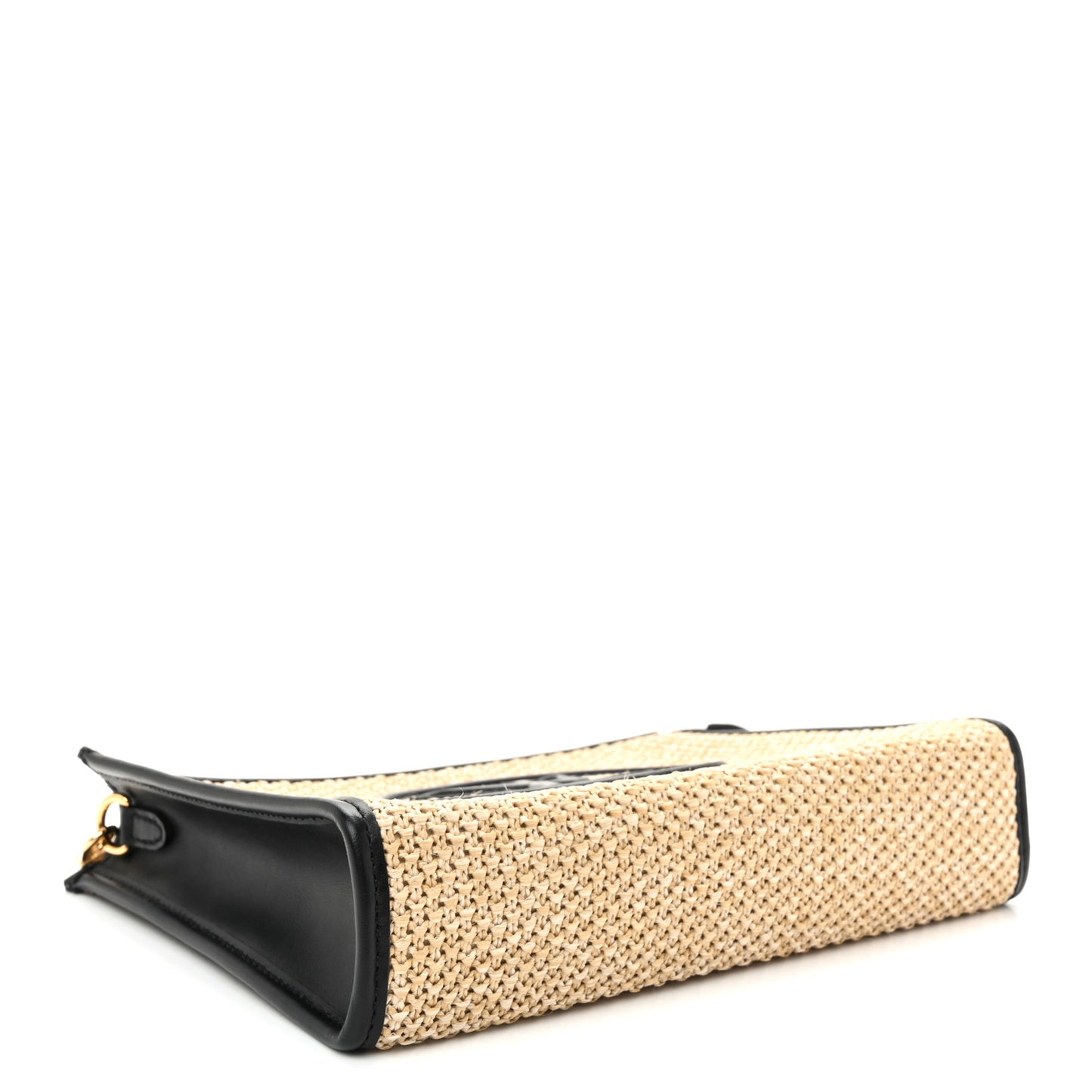 Raffia Calfskin Monogram Giant Pouch