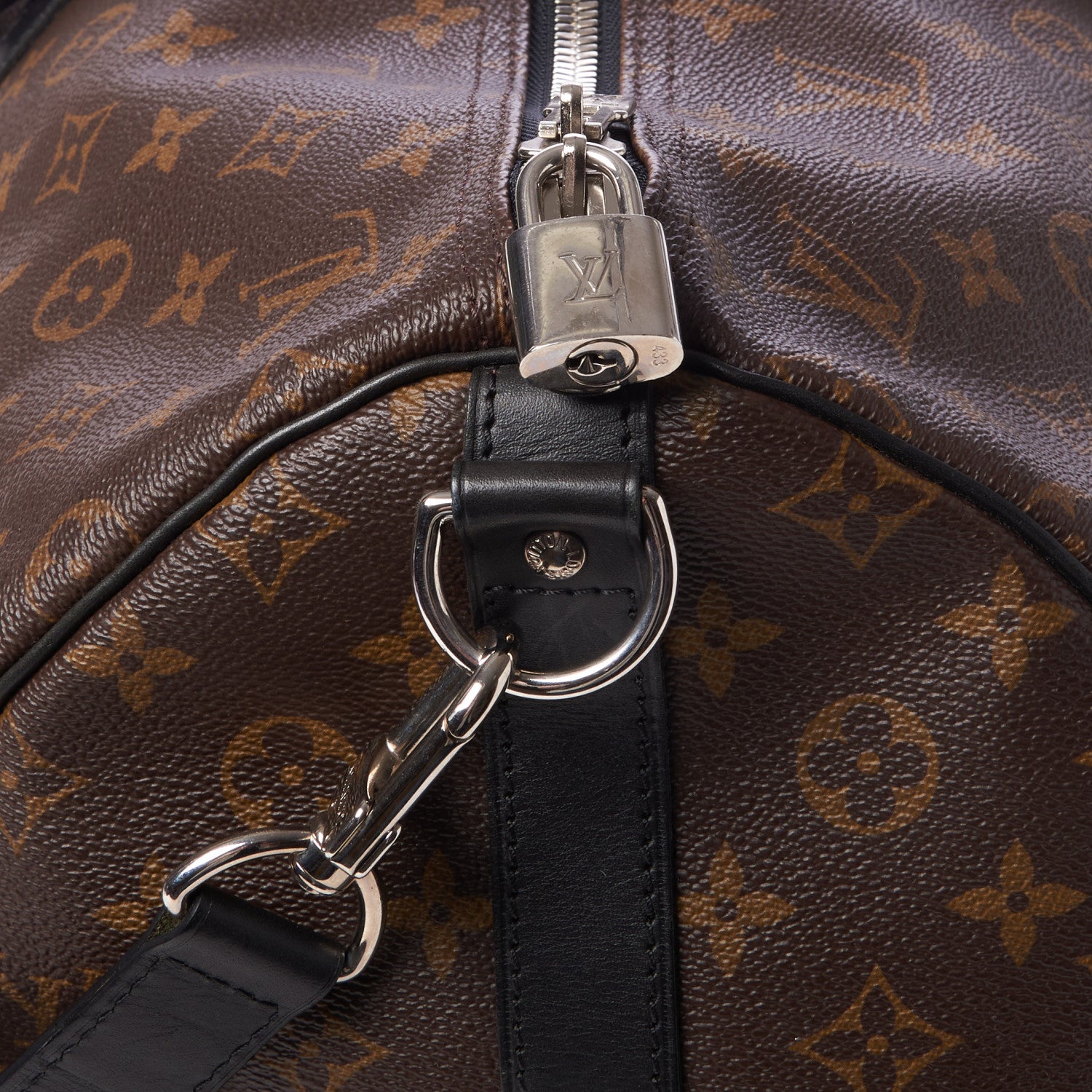 Louis Vuitton Monogram Macassar Keepall Bandouliere 55 10 of 11