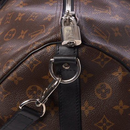 Louis Vuitton Monogram Macassar Keepall Bandouliere 55 10 of 11