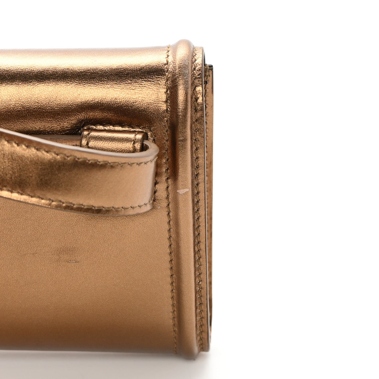 Metallic Agnello Vitello Devotion Belt Bag Bronze