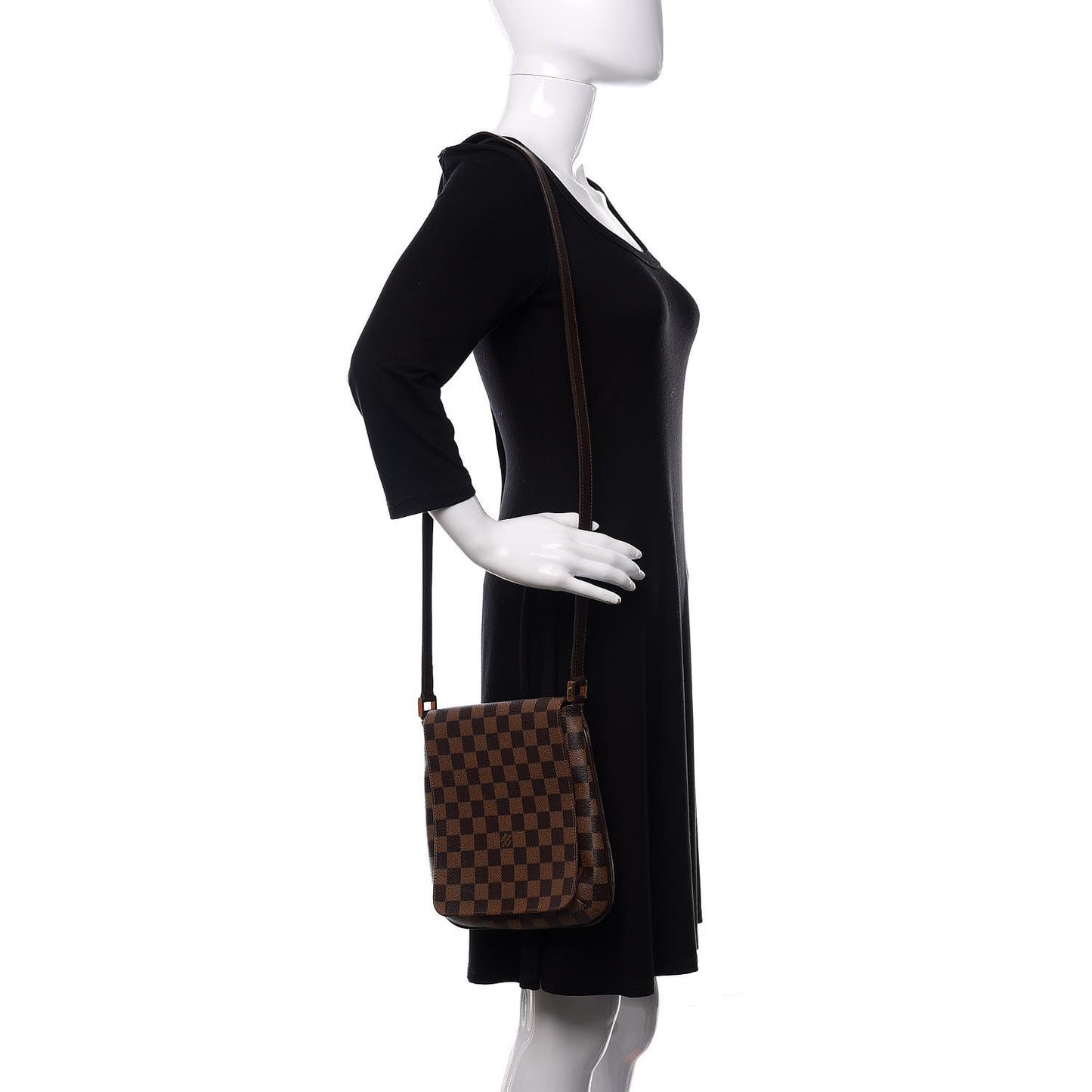 Damier Ebene Musette Salsa Long Strap