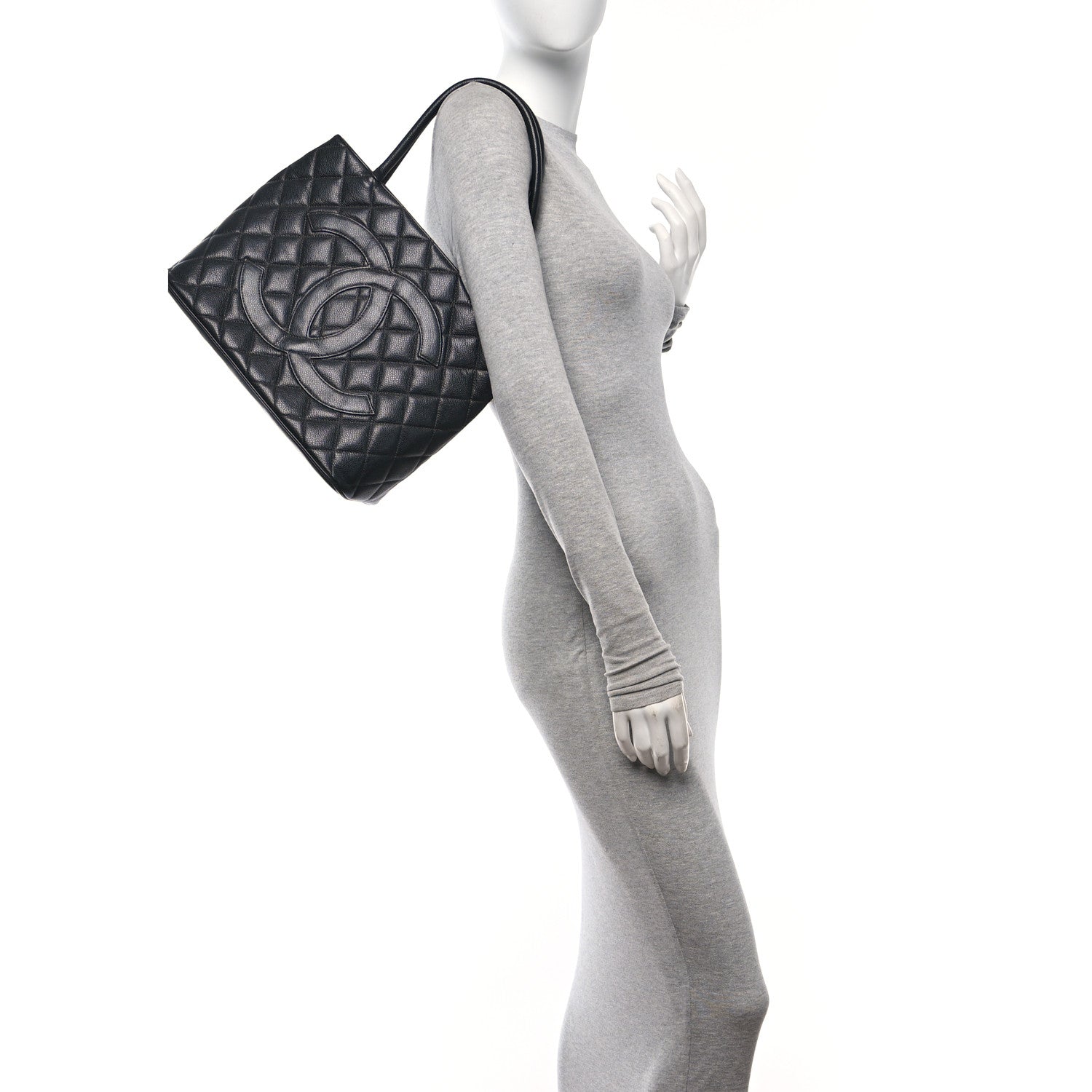 Chanel Caviar Quilted Medallion Tote Black 2 of 11