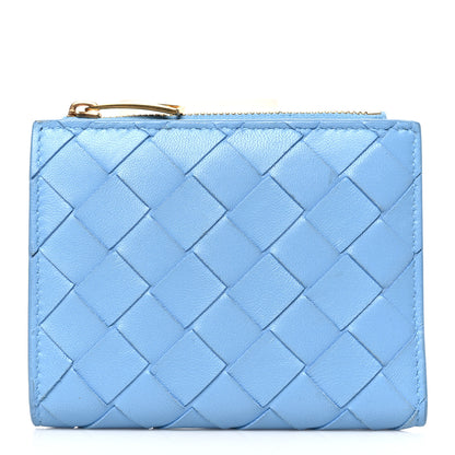Bottega Veneta Nappa Intrecciato Small Bi-Fold Zip Wallet Ice 1 of 7