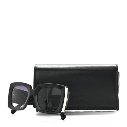 Chanel Acetate Rectangle Sunglasses 5435 Black 8 of 8