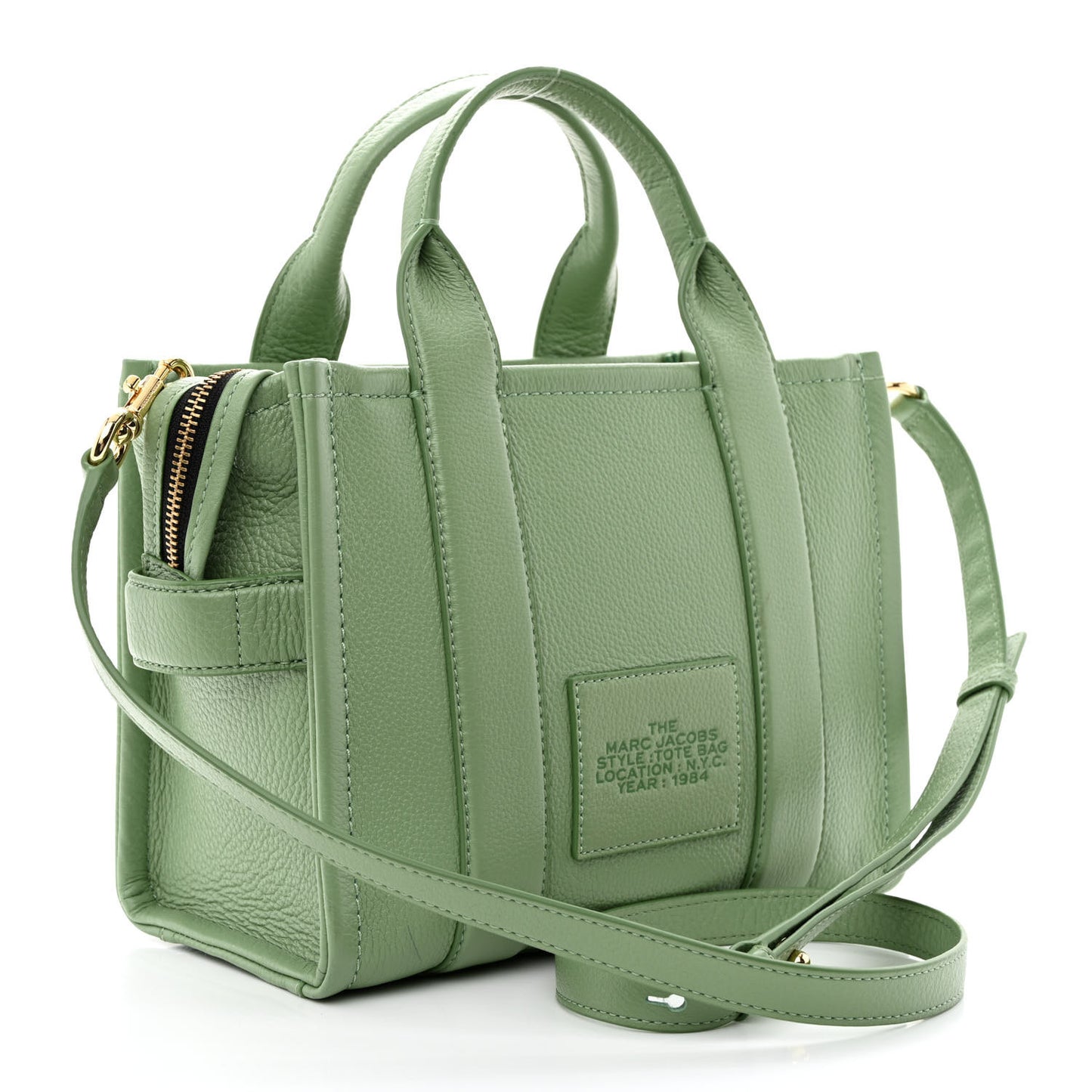 Grained Calfskin Small The Tote Bag Aspen Green