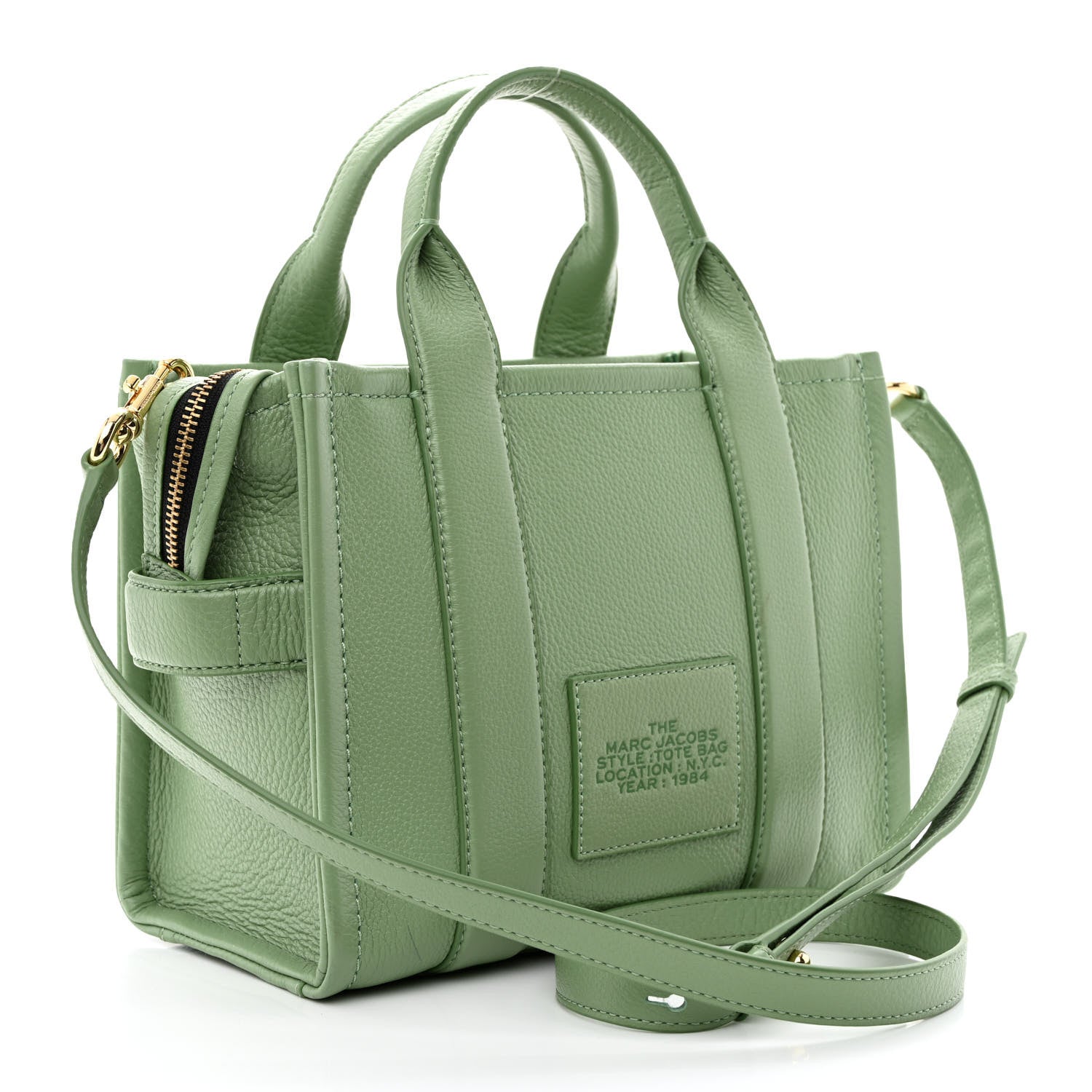 Marc Jacobs Grained Calfskin Small The Tote Bag Aspen Green 3 of 12