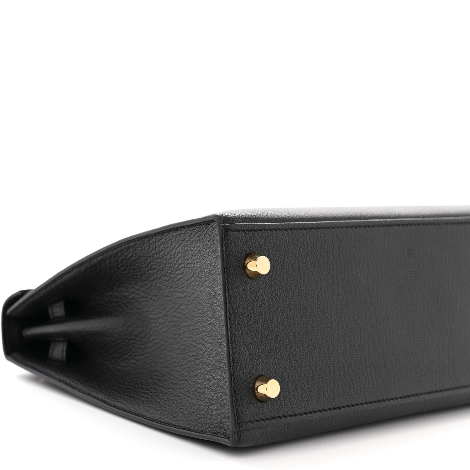 Hermes Chevre Mysore Horseshoe Kelly Sellier 25 Black 9 of 11