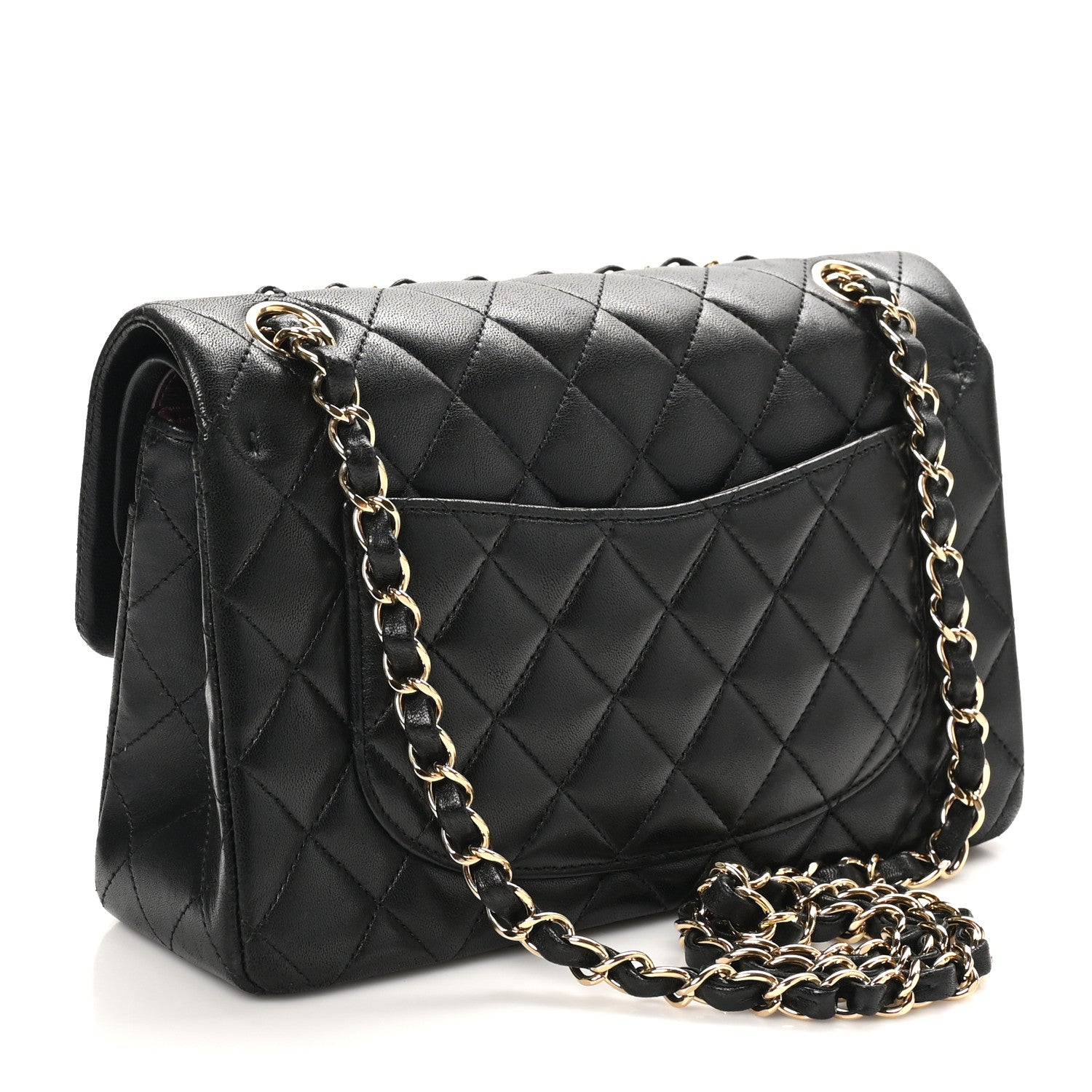 Chanel Lambskin Quilted Small Double Flap Black 2 of 10