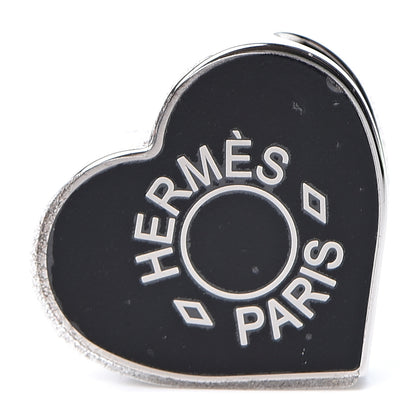 Hermes Palladium Coeur Scarf Ring Black 1 of 6