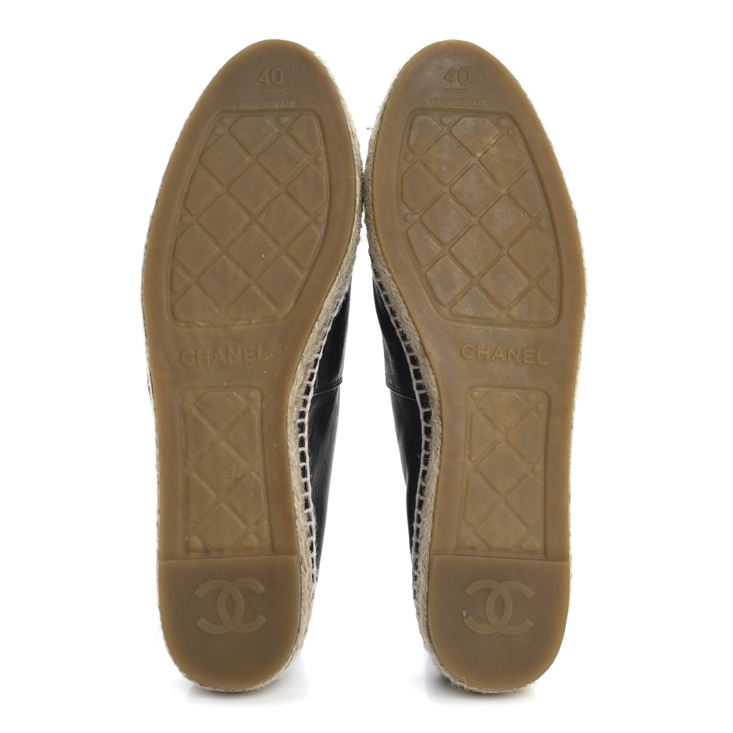 Lambskin CC Espadrilles 40 Black