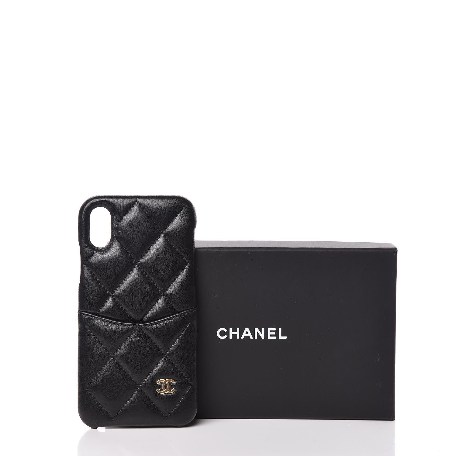 Chanel Lambskin Quilted iPhone X Case Black 7 of 7