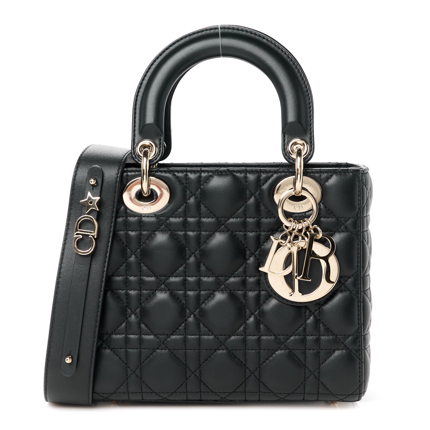 Lambskin Cannage Small My ABCDior Lady Dior Black