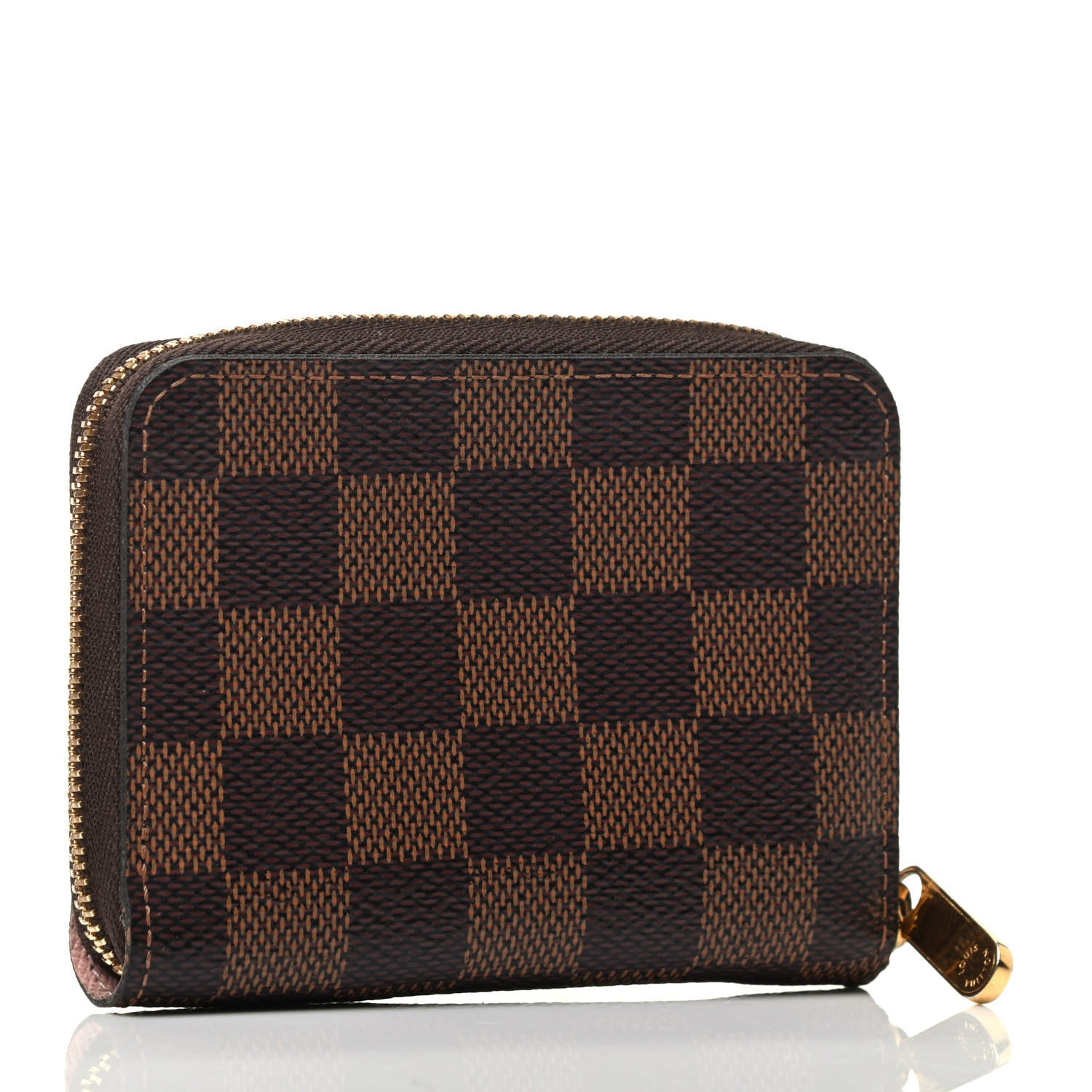 Louis Vuitton Damier Ebene Zippy Coin Purse Rose Ballerine 2 of 3