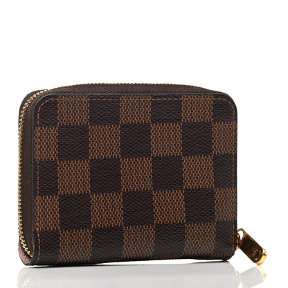 Louis Vuitton Damier Ebene Zippy Coin Purse Rose Ballerine 2 of 3