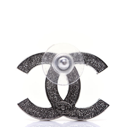 Chanel Crystal Large CC Earrings Silver 5 of 8