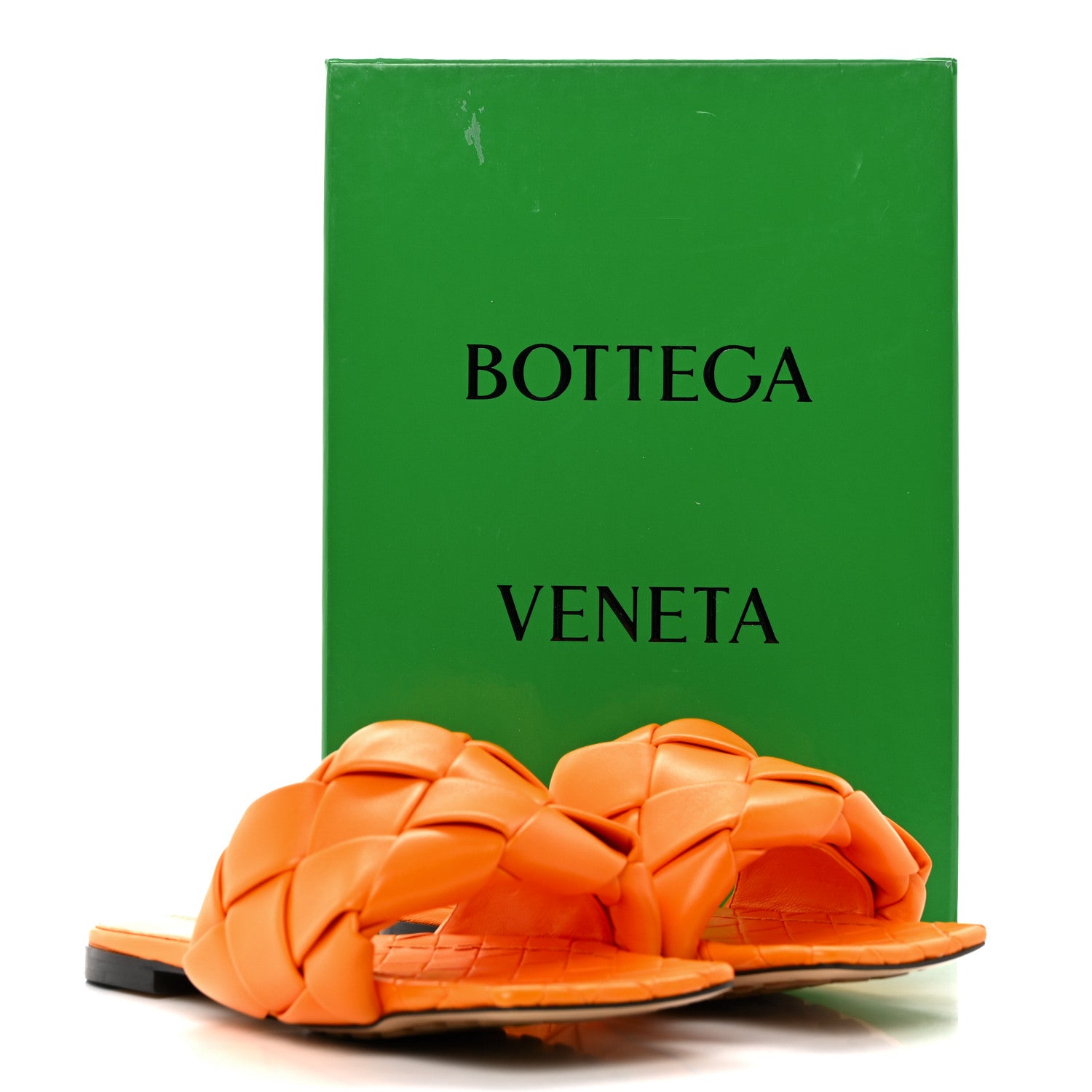 Bottega Veneta Nappa Maxi Intrecciato Lido Flat Sandals 38 Tangerine 11 of 11