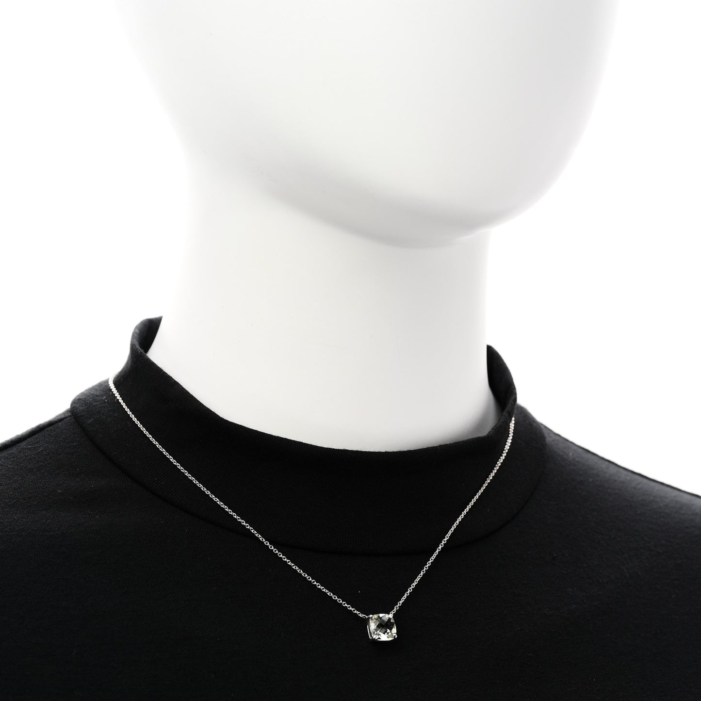 Sterling Silver Prasiolite Sparklers Pendant Necklace