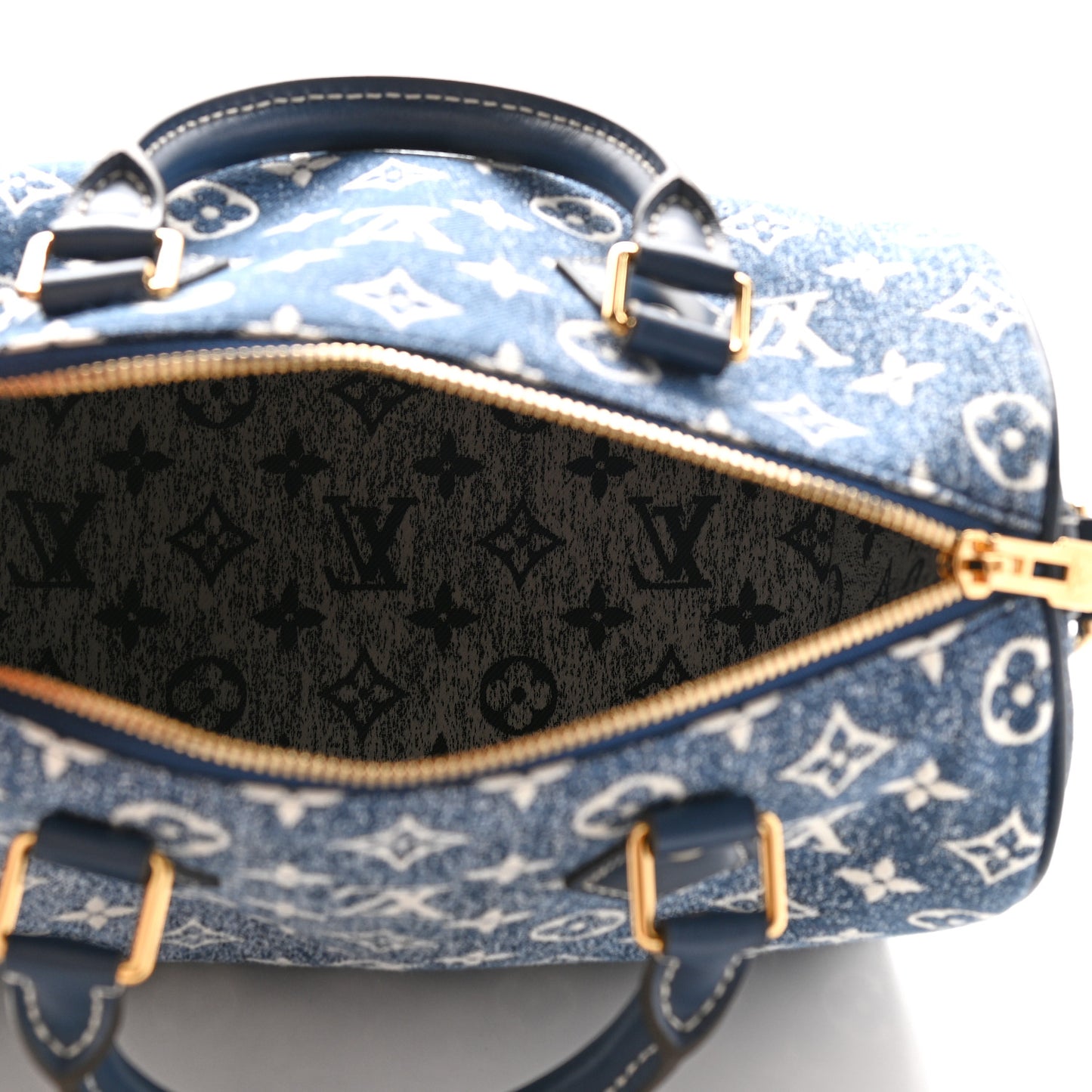Monogram Jacquard Denim Speedy Bandouliere 25 Bleu