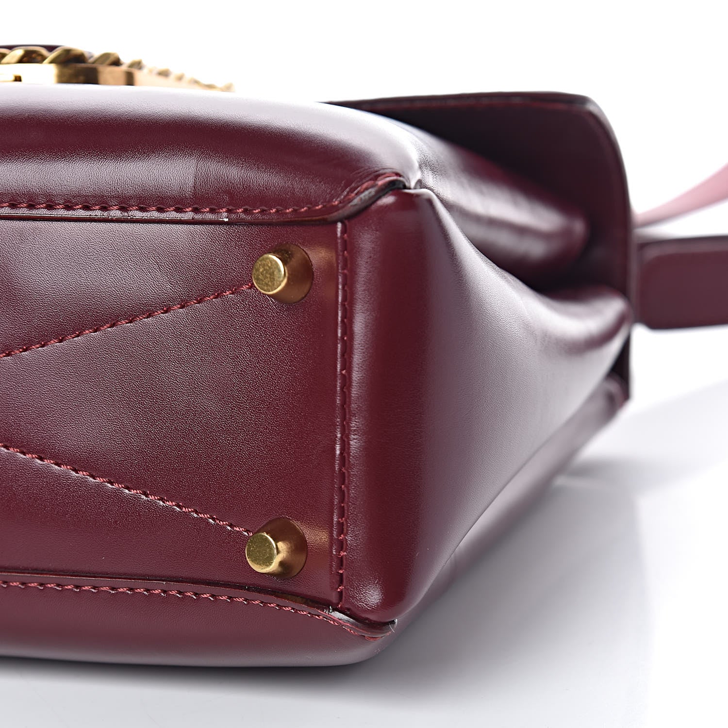 Marc Jacobs Calfskin St. Marc Shoulder Bag Burgundy 13 of 14