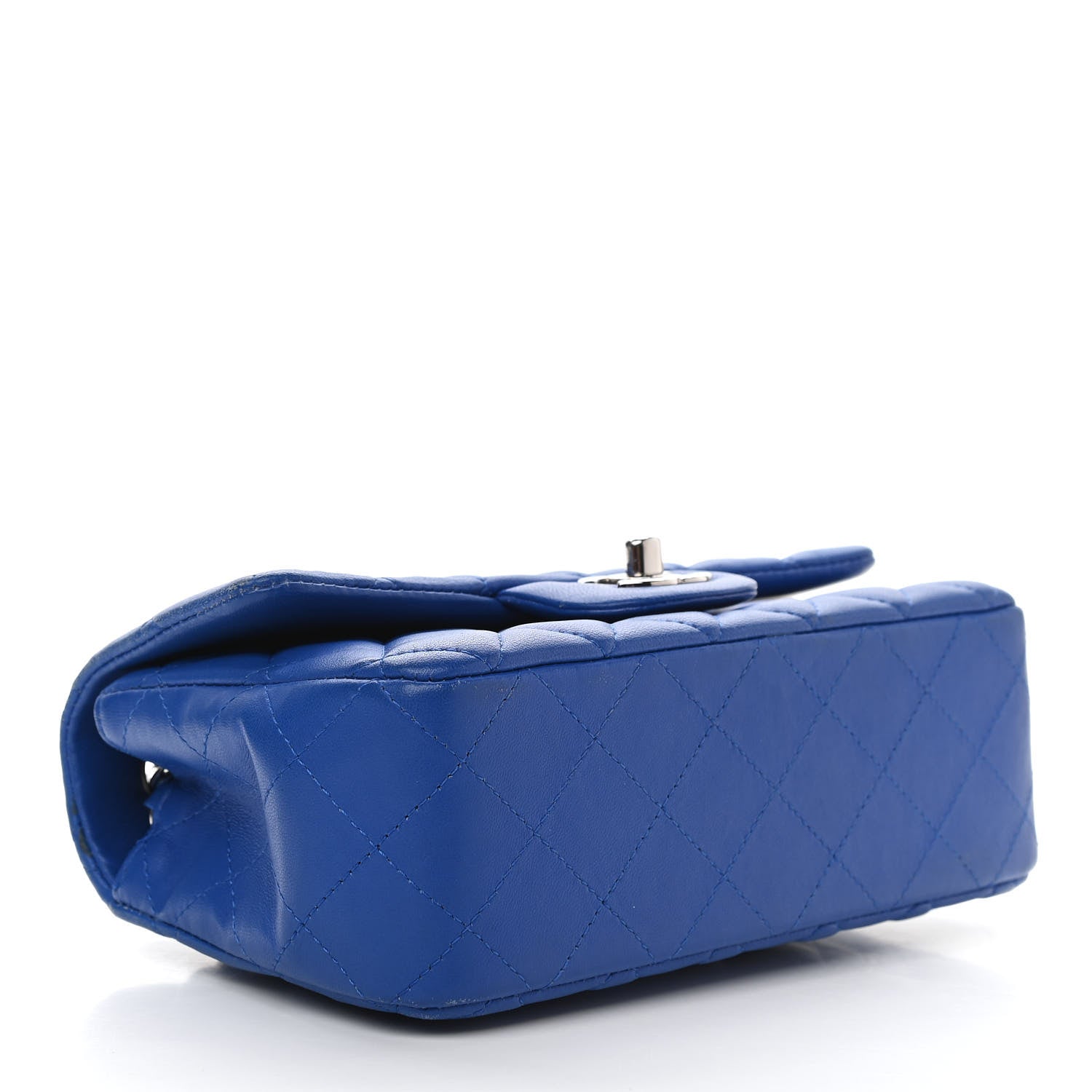 Chanel Lambskin Quilted Mini Rectangular Flap Royal Blue 4 of 11