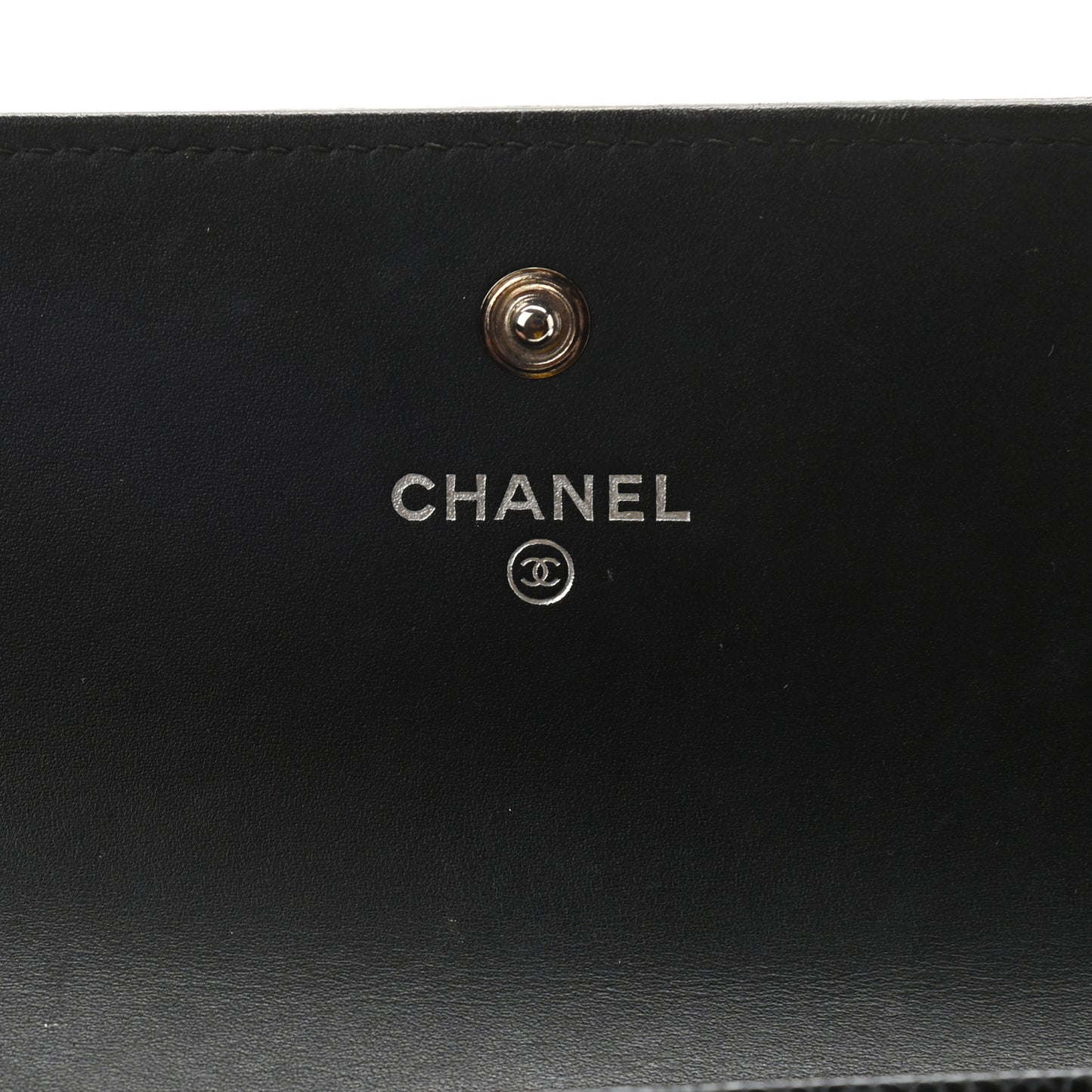Caviar Timeless CC Large Gusset Flap Wallet Black