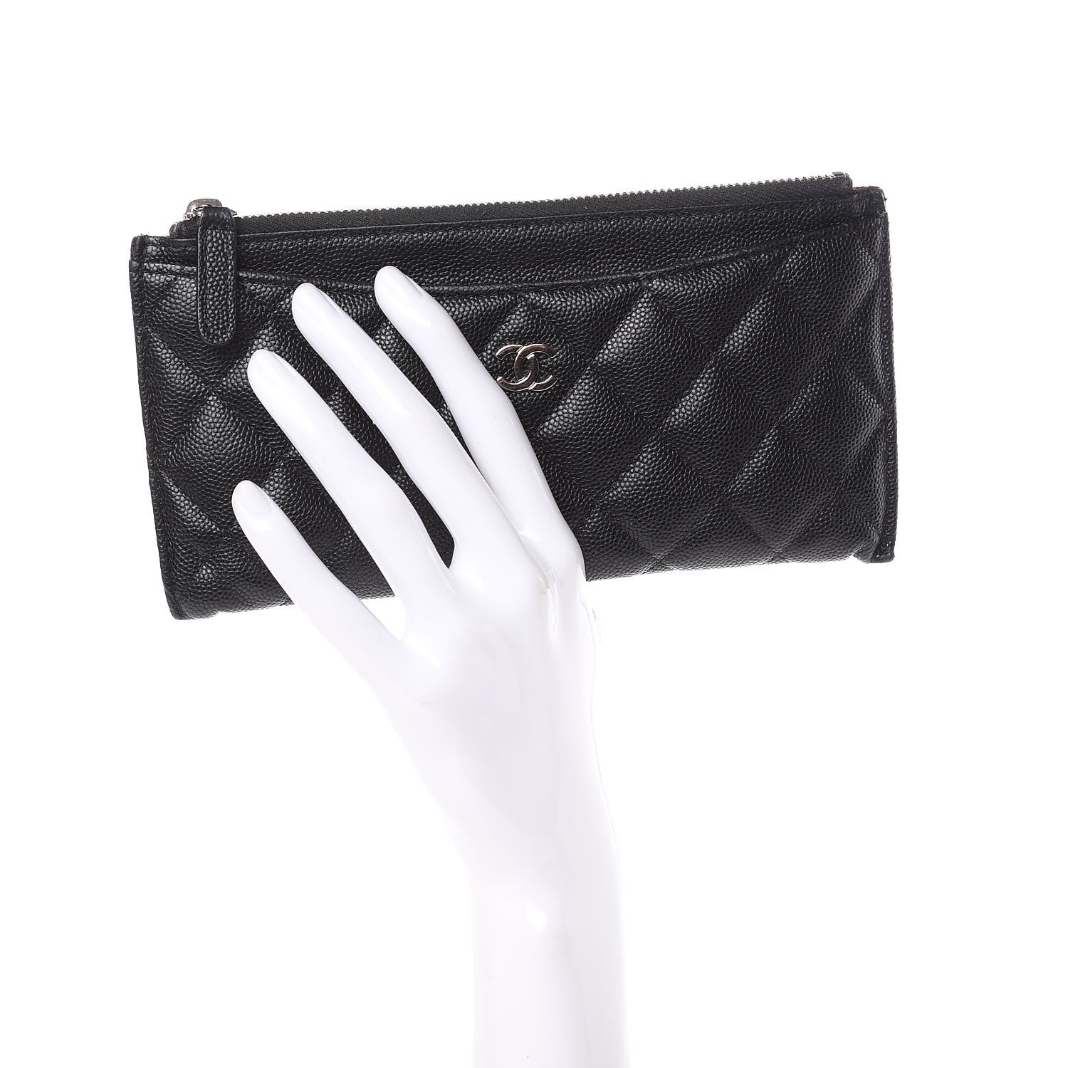 Chanel Caviar Quilted Classic Zip Pouch Black 2 of 11