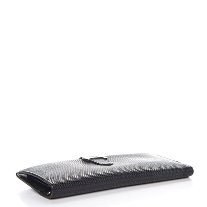 Hermes Lizard Bearn Gusset Wallet Black 4 of 14