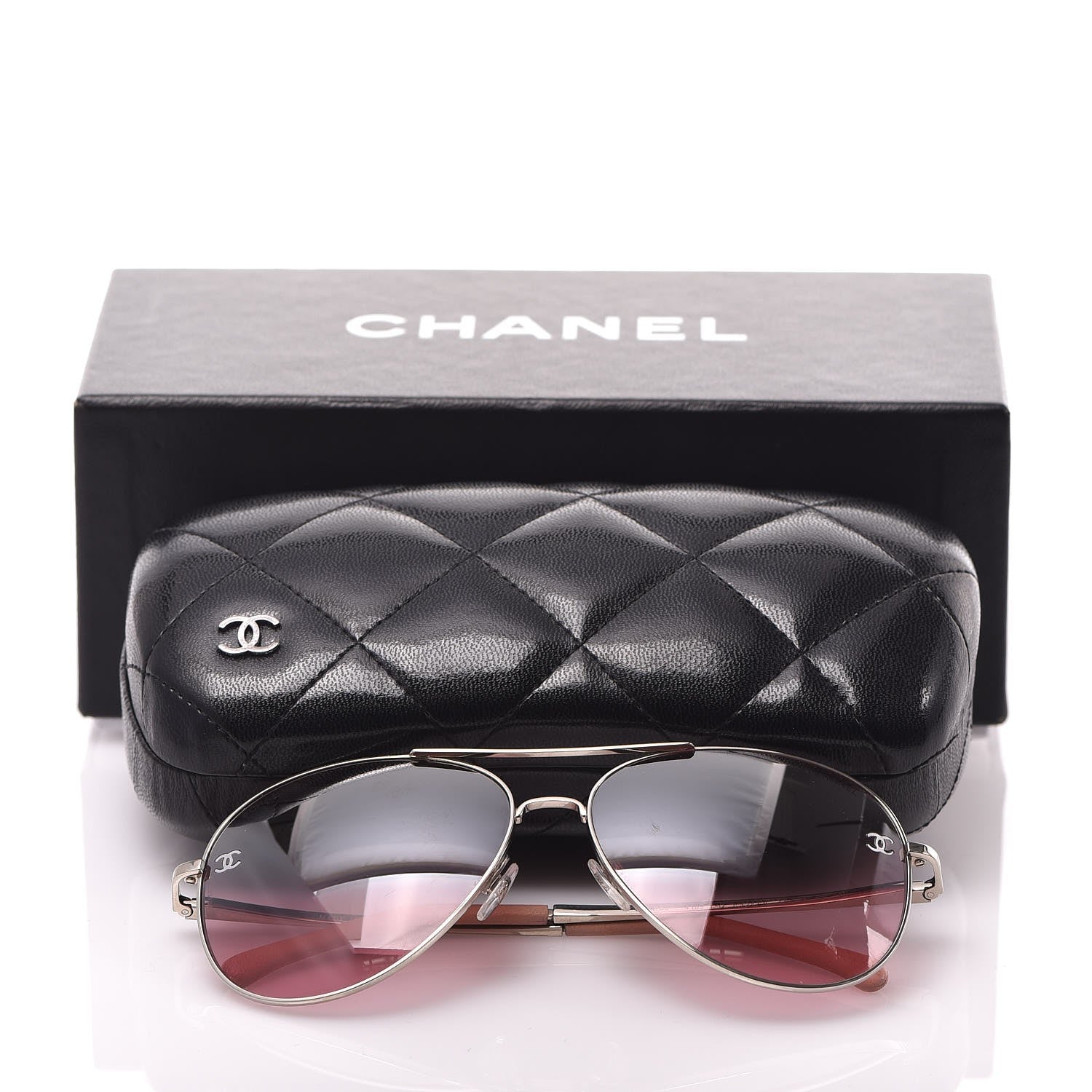 Chanel CC Aviator Sunglasses 4189-T-Q Pink 7 of 7