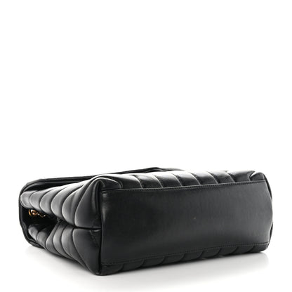 Saint Laurent Calfskin Y Quilted Monogram Small Loulou Chain Satchel Black 4 of 13