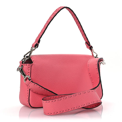 Fendi Cuoio Roma Sellerissima Nappa Sintetica Tape Stitch Baguette Pink Dalia 3 of 10