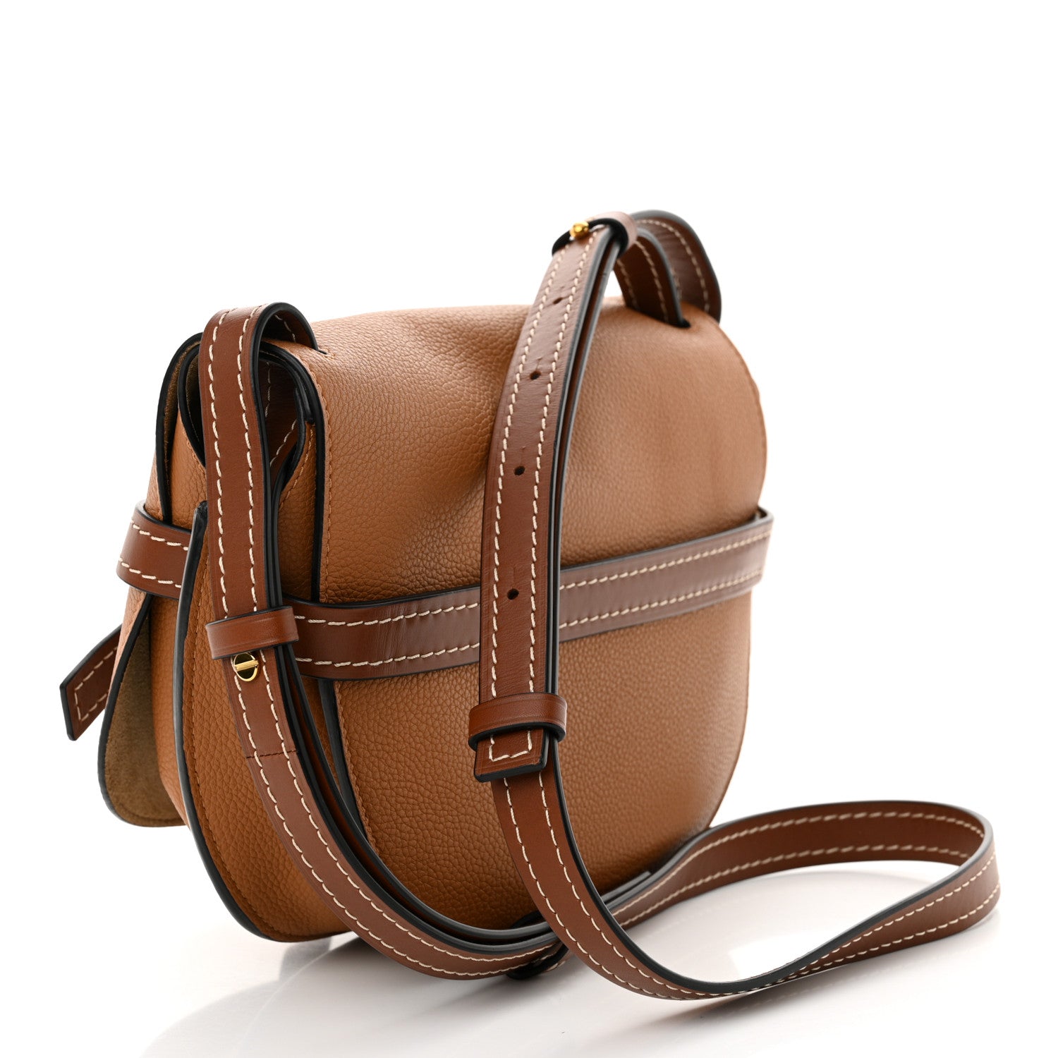 Loewe Grained Calfskin Small Gate Crossbody Bag Caramel Pecan 3 of 10