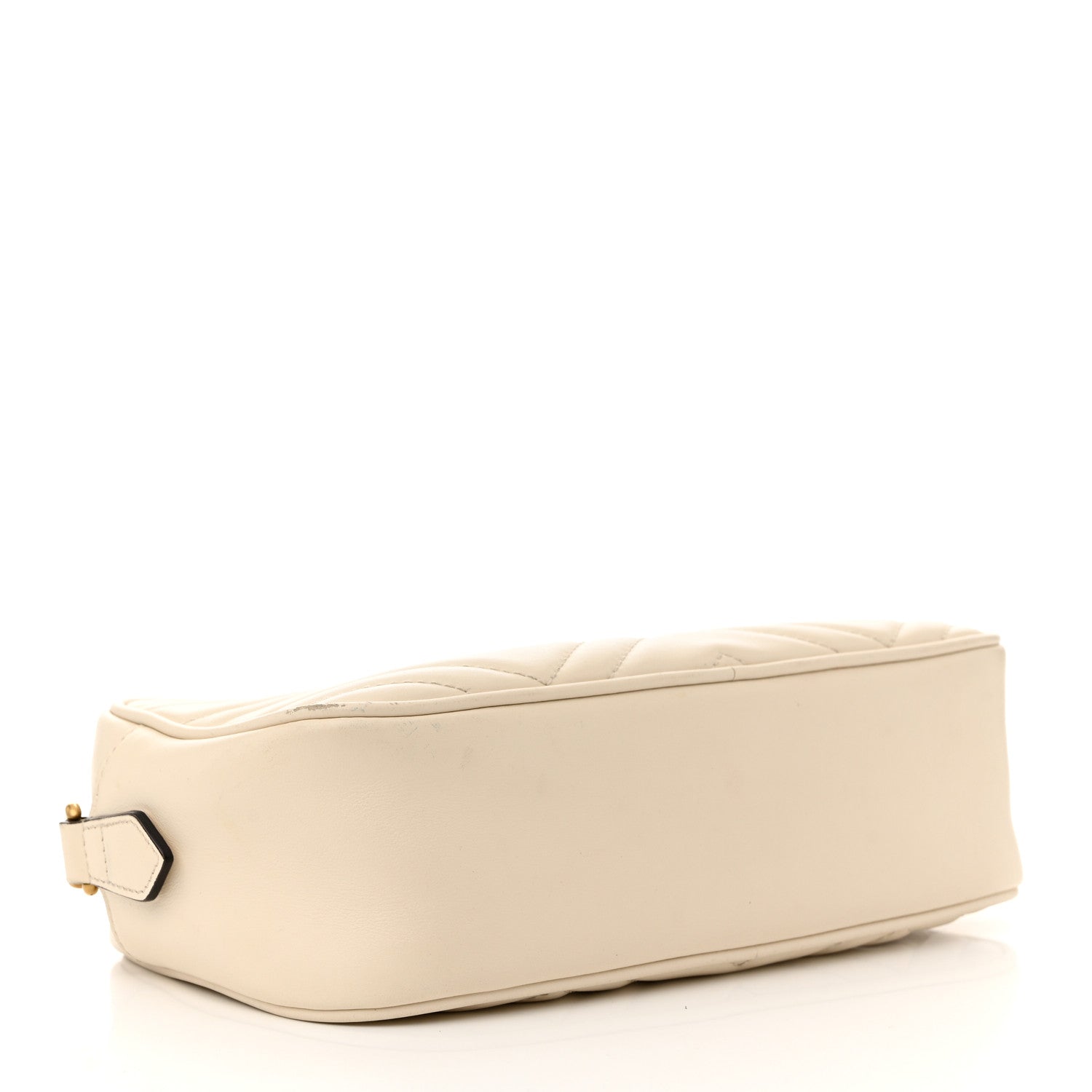 Gucci Calfskin Matelasse Small GG Marmont Chain Shoulder Bag White 4 of 16