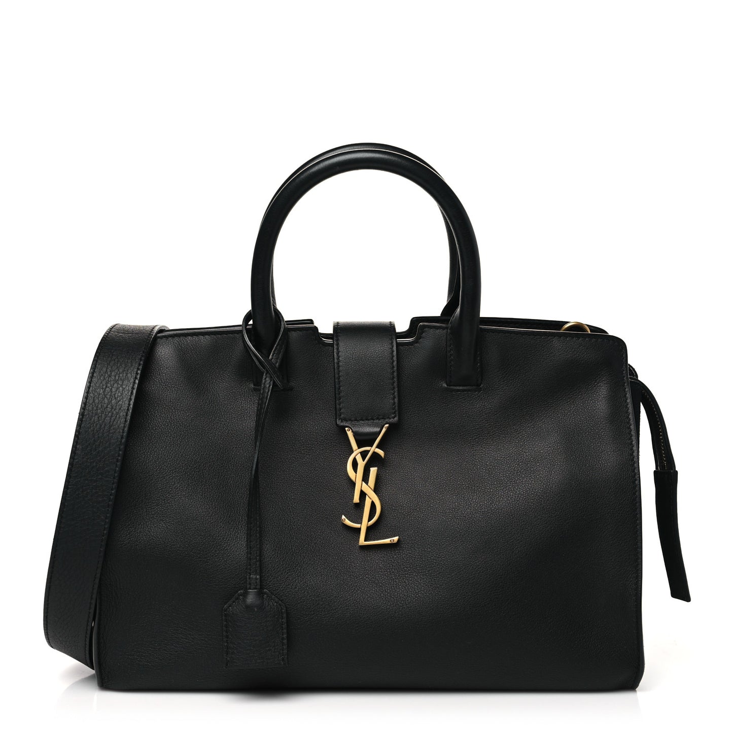 Calfskin Suede Small Monogram Downtown Cabas Black