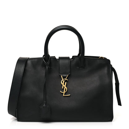 Saint Laurent Calfskin Suede Small Monogram Downtown Cabas Black 1 of 10