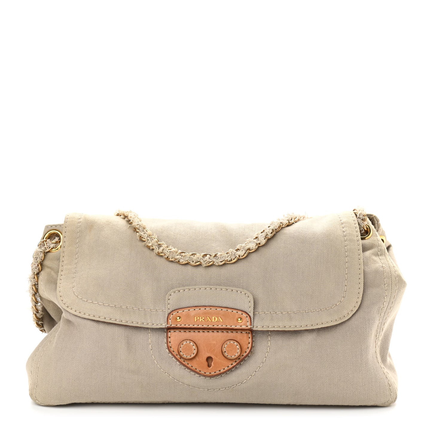 Canapa Cinghiale Chain Flap Naturale Cuoio