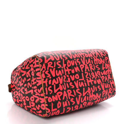 Louis Vuitton Monogram Graffiti Speedy 30 Fuchsia 4 of 11