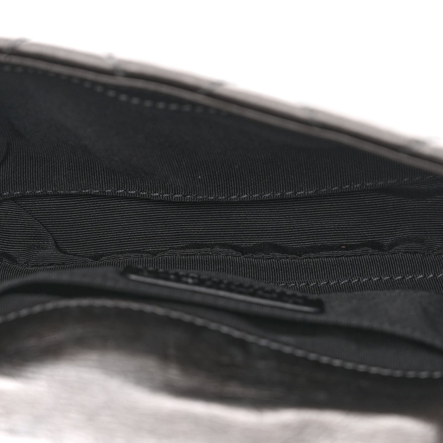Metallic Aged Calfskin Mini Chain Me Flap Black