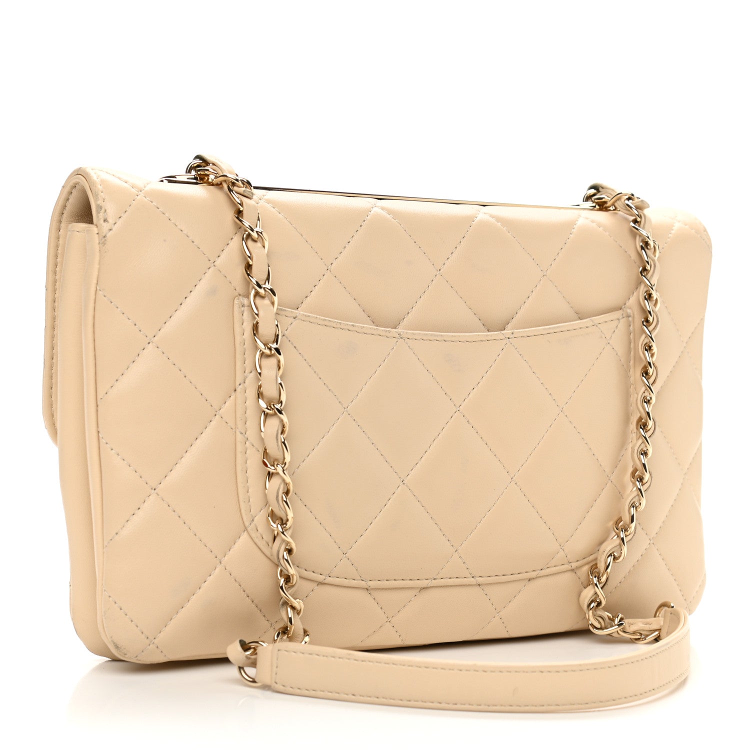 Chanel Lambskin Quilted Medium Trendy CC Flap Light Beige 2 of 17