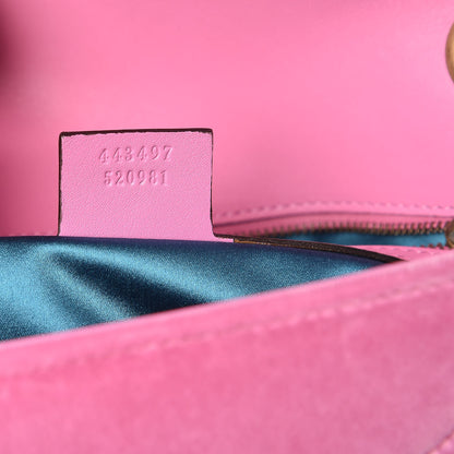 Gucci Velvet Matelasse Marquise Crystals Embroidered Small GG Marmont Shoulder Bag Malva 7 of 7