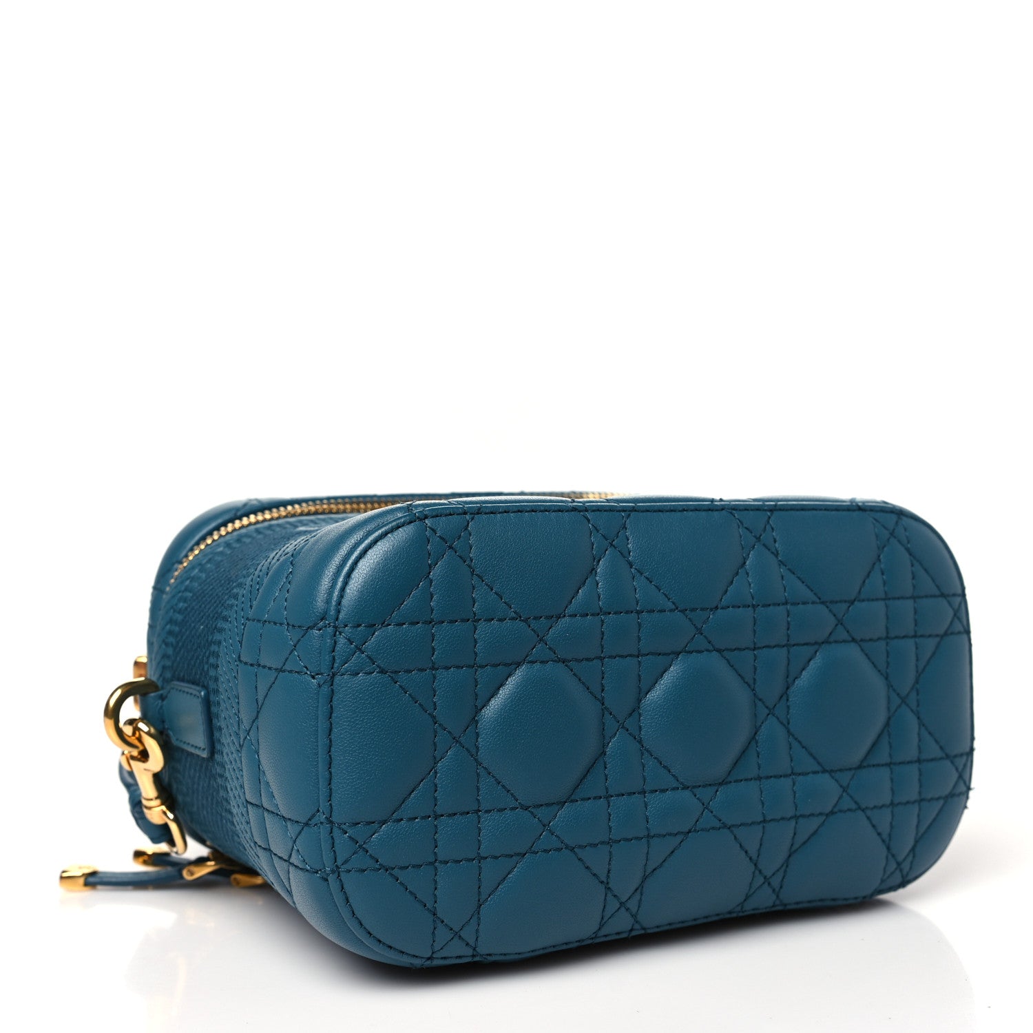 Christian Dior Lambskin Cannage Small Diortravel Vanity Case Deep Ocean 4 of 11