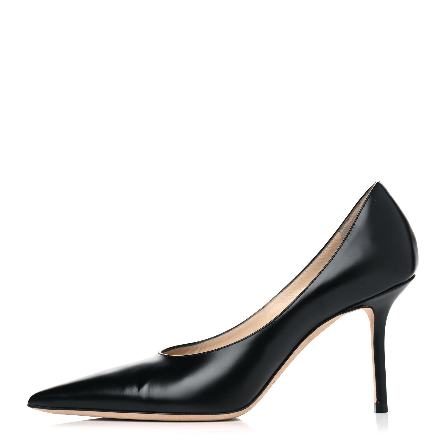 Jimmy Choo Liquid Leather Ava 85 Pumps 36.5 Black 1 of 6