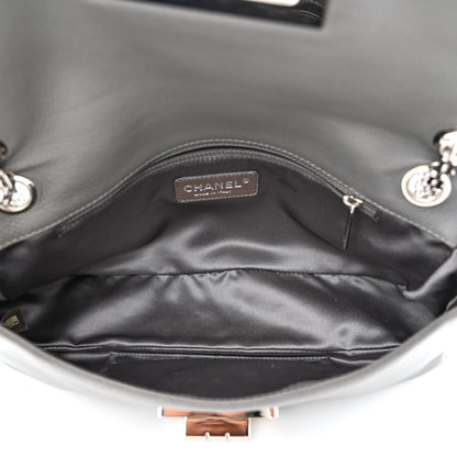 Chanel Grained Calfskin Mademoiselle Lock Bijoux Chain Flap Grey 5 of 10
