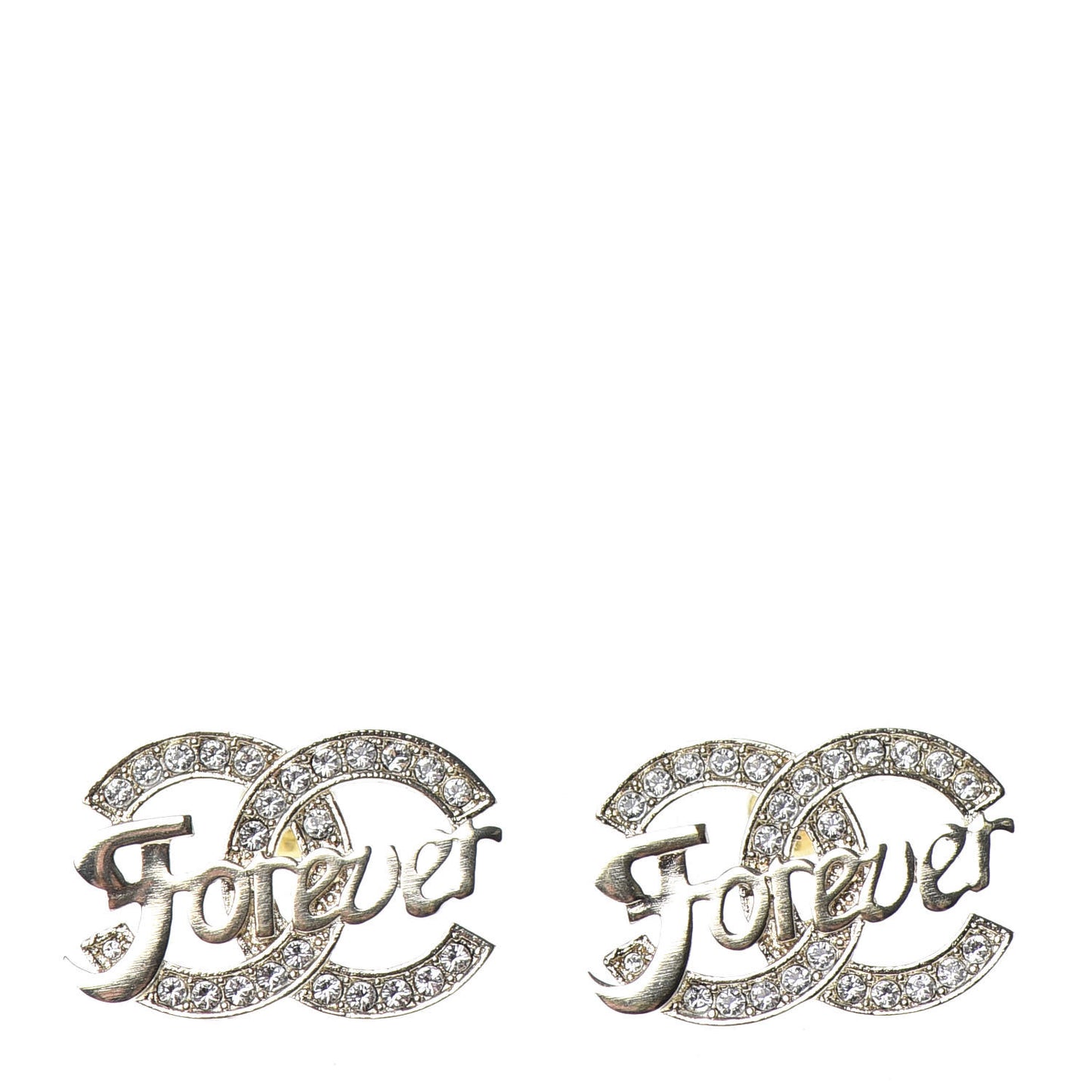 Crystal CC Forever Earrings Gold