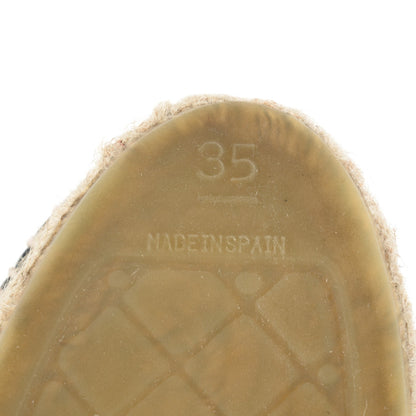 Chanel Lambskin CC Espadrilles 35 Beige Black 11 of 11