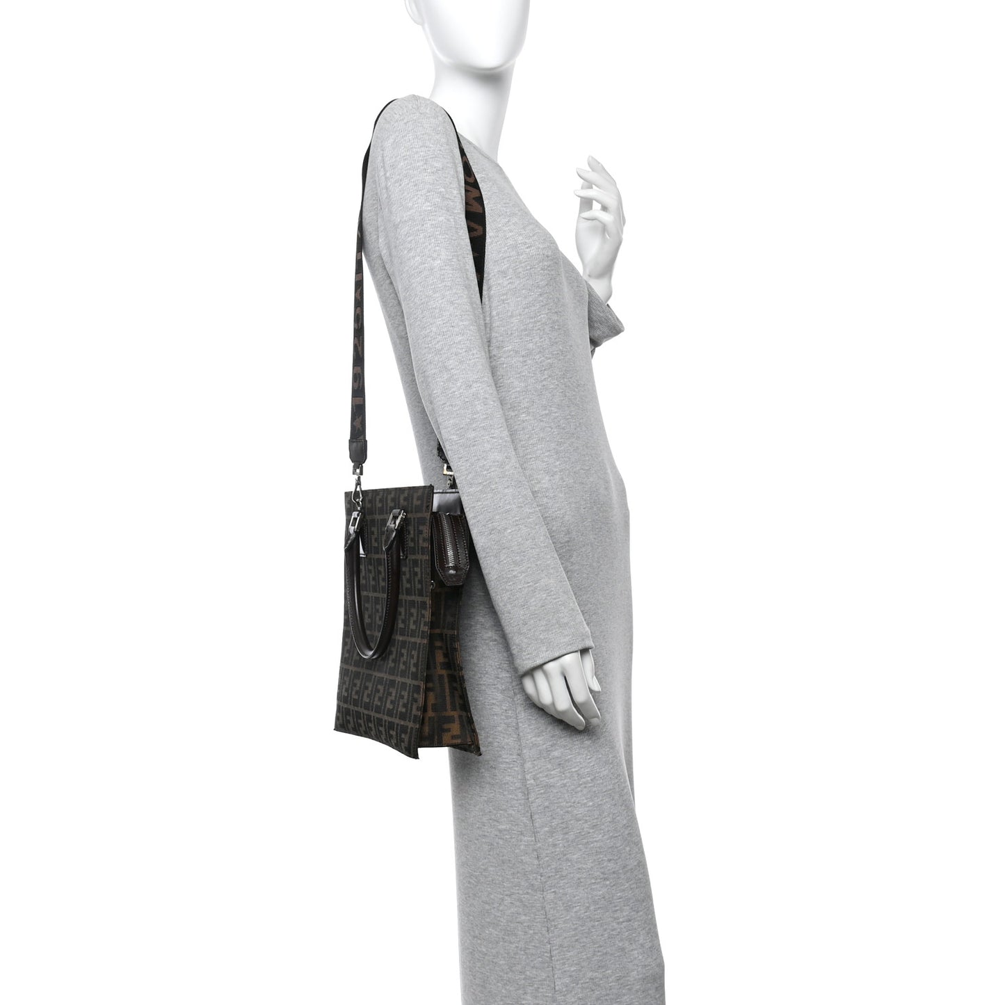 Zucca Top Handle Vertical Tote Tobacco